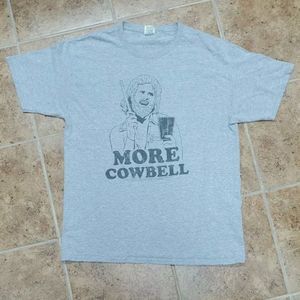 MORE COWBELL SNL'S Christopher Walken Skit Men's Gray Tshirt Size Large
